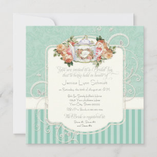 Invitation Vintage Antique Roses