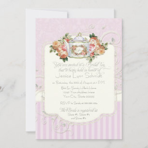 Invitation Vintage Antique Roses