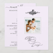 Invitation *~* Vintage AR6 Cherub PHOTO QR RSVP Mariage (Devant / Derrière)
