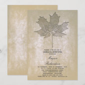 Invitation Vintage arbre à feuilles romantique douche nuptial (Devant / Derrière)