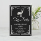 Invitation vintage argent pour l'enterrement de vi (Debout devant)