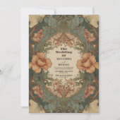 Invitation Vintage Art Nouveau Floral Mariage (Devant)