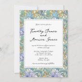 Invitation Vintage Art Nouveau Floral Mariage manuscrit (Devant)