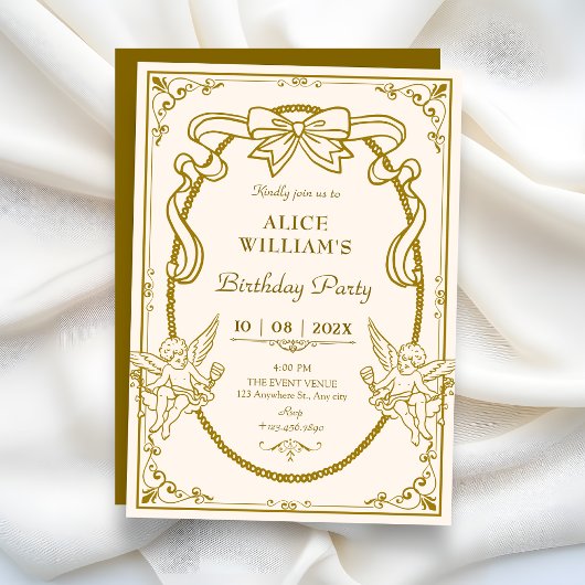 Invitation Vintage artistic baroque birthday