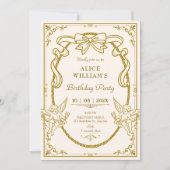 Invitation Vintage artistic baroque birthday (Devant)