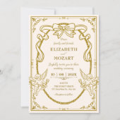 Invitation Vintage artistic baroque wedding (Devant)