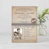Invitation Vintage au passeport (Debout devant)
