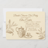 Invitation vintage au thé