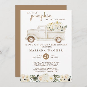 Invitation Vintage Automne Baby shower neutre pour les femmes