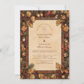 Invitation Vintage Autumn Woodland Romance (Devant)