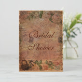 Invitation Vintage avec Serrure et Clés (Debout devant)