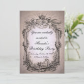 Invitation Vintage baroque (Debout devant)