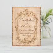 Invitation Vintage baroque (Debout devant)
