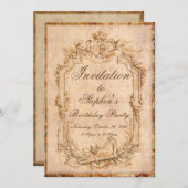 Invitation Vintage baroque (Devant / Derrière)