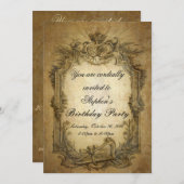 Invitation Vintage baroque (Devant / Derrière)
