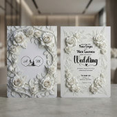 Invitation Vintage Baroque Architectural Garden
