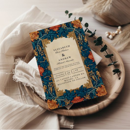 Invitation Vintage Baroque Floral Wedding