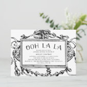 Invitation vintage Baroque Lingerie Douche (Debout devant)