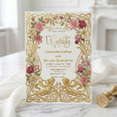 Invitation Vintage Baroque Romantic Angel Garden Wedding