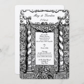 Invitation Vintage Baroque Solomonic Colonne Mariage cadre (Devant / Derrière)
