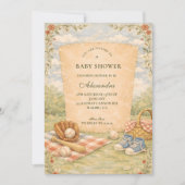 Invitation Vintage Baseball Baby Shower (Devant)