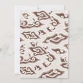 Invitation Vintage Batik Mariage : Élégance intemporelle (Dos)