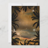 Invitation Vintage Beach Sunset Palm Lights Baby shower (Dos)