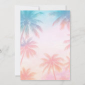 Invitation Vintage Beach Sunset Palm Trees Pastel (Dos)