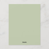 Invitation Vintage beige green elegant sweet bow wedding  (Dos)