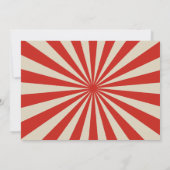 Invitation Vintage Big Top Carnival Cirque Carnaval (Dos)