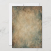 Invitation Vintage Biker Wedding Motorcycle Blue (Dos)