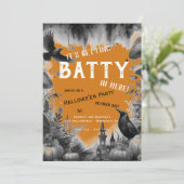 Invitation Vintage Black Crow Hallowe'en Party   (Debout devant)