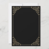 Invitation Vintage Black Gold Islam Mariage musulman (Dos)