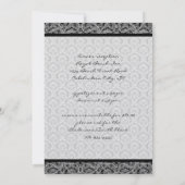 Invitation vintage Black Mariage damassé (Dos)