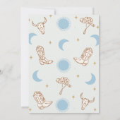 Invitation Vintage Blue Cowboy Premier Rodéo 1er Anniversaire (Dos)