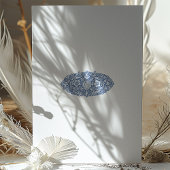 Invitation Vintage Blue William Morris Style Mariage