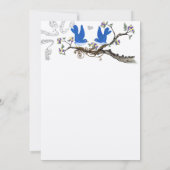 Invitation Vintage Bluebirds Mariage jaune et violet Inviter (Dos)