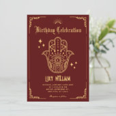 Invitation Vintage Bohemian art symbols (Debout devant)
