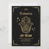 Invitation Vintage Bohemian art symbols graduation (Devant)