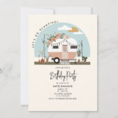 Invitation Vintage Boho Camper Glamping fête d'anniversaire (Devant)