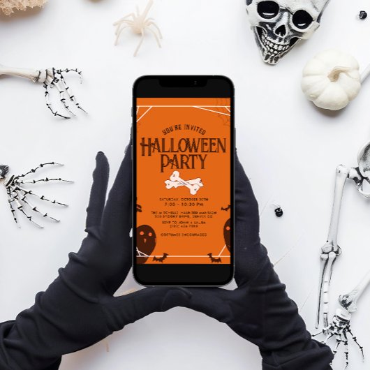 Invitation Vintage Bone Halloween