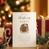 Invitation Vintage Book Lover Christmas