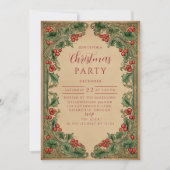 Invitation Vintage Botanical Holiday (Devant)