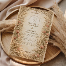 Vintage Botanical Wildflower Garden Wedding