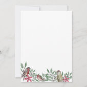 Invitation vintage botanique d'oiseaux rustiques (Dos)