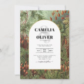 Invitation Vintage Botanique Green Terracotta Mariage (Devant)