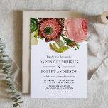 Invitation Vintage Botanique Romantique Floral Mariage<br><div class="desc">Ajoutez une touche d'élégance intemporelle à votre journée spéciale avec notre faire-part de mariage personnalisable avec des plantes vintages. Ce design célèbre la beauté de la nature, mêlant des illustrations florales complexes et un charme classique. Il conviendra parfaitement aux couples qui apprécient le style vintage. Cette faire-part de mariage botanique...</div>