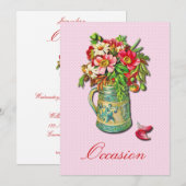 Invitation Vintage Bouquet (Devant / Derrière)