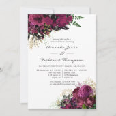 Invitation Vintage Bourgogne - Dîner de répétition Marsala &  (Devant)