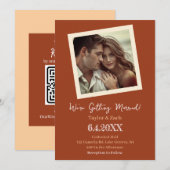 Invitation Vintage Brown and Cream Retro Photo Wedding (Devant / Derrière)